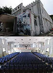 　東引中正堂更新座椅等設施後，地方軍民希望持續進行建物外觀的改善。（圖／文：陳其敏）
