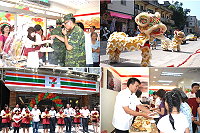　「歡迎光臨！」 馬祖第七家7-Eleven─山隴門市昨天開幕，地區府會首長、立委蒞臨剪綵。業者的北竿同鄉與親朋好友專程前往祝賀。（圖／文：邱竟瑋）