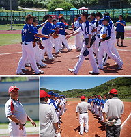 99年縣運慢速壘球比賽,在東引東湧運動公園熱力登場。(圖/文:陳其敏)