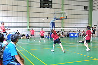 　縣運羽球進行雙打比賽，為期兩天的賽程圓滿結束。（圖／文：陳鵬雄）