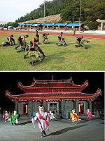 九十九年連江縣運動會各隊將展現拿手的進場絕活,兩棲蛙人隊與電音孩仔、元極舞也將磅礡登場。(圖:邱竟瑋、曹以鋒)