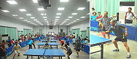 縣運桌球雙打比賽,社男組何劍飛、李揚光與國小組劉兆銘、陳漢昌,都有亮眼表現。(圖/文:陳其敏)