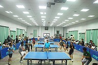 　縣運桌球混雙，剛柔並濟的球風，是另一種力與美的呈現。（圖／文：陳其敏）