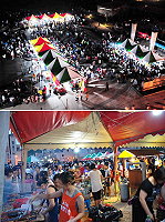 　美食園遊會在大批選手及鄉親捧場下，昨晚擠爆介壽海埔新生地公園，大家都說馬祖很久沒有這麼熱鬧了。（圖／文：劉秋月）