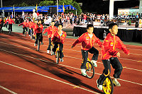 　活力奔放、熱情馬祖！99年縣運會開幕巡禮之一。（圖：曹重偉）