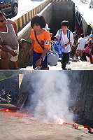 完成縣運賽程,東莒國小、敬恆國中小選手凱旋返鄉,受到熱烈歡迎。(圖/文:林冰芳)