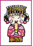 創意版媽祖圖騰玻璃彩繪。(圖:福澳社區發展協會提供)