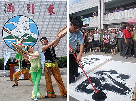 東引舉辦「東湧高粱酒節慶」,推升陳年高粱酒的知名度與品牌。(圖/文:陳其敏)