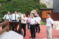 　體委會昨天來馬視察南竿鄉自行車路網規劃。（圖／文：邱竟瑋）