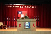 車副指揮官對台下官兵同仁實施精神講話。(圖/文:林易叡)