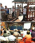 南竿鐵板沙灘附近即將設置汙水處理廠,居民十二日上午與縣府會勘,希望將環境衝擊降到最低。(圖/文:邱竟瑋)