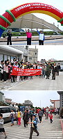 (圖上)連江縣99年全國登山日,南竿鄉上午八時在縣長楊綏生及立委曹爾忠共同鳴槍下準時出發,在清爽的好天氣下,開心邁開大步,運動身體兼欣賞風景。(圖/文:劉秋月)(圖中)北竿百位民眾參加99年全國登山日活動。(圖/文:陳鵬雄)(圖下)慶祝重陽節!莒光鄉公所舉辦登高健行活動,並祝福長輩們健康、幸福!(圖/文:林冰芳)