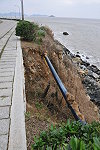 　白沙海線連外道坍方已由公所完成發包。（圖／文：陳鵬雄）