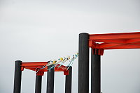 浮動碼頭也有童趣。（圖與文：劉秋月）