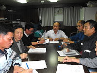 臺馬輪啟航開往高雄進行歲修前工程協調會。(圖:馬祖連江航業公司提供)