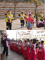 介壽附幼的小朋友們變身民俗、卡通人物,以另類的方式傳達耶誕佳音。(圖/文:邱竟瑋)