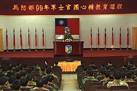 　馬防部指揮官羅中將表示，一個優秀的領導幹部，可以讓部屬知道每個人都有無可取代的優點。（圖／文：巫冠瑩）