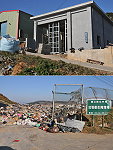 風山垃圾轉運站正在施工,現階段進場的垃圾都暫置在原露天掩埋場作業,有時候垃圾看起來是「堆積如山」。(圖/文:陳鵬雄)