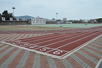 　北竿塘岐運動場完成跑道鋪面改善，即起重新開放使用。（圖／文：陳鵬雄）