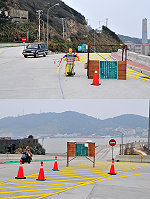 　珠山電廠環廠道路已正式改為單行道，清水往珠螺方向由珠山電廠前方道路單向行駛，珠螺往清水方向由珠山電廠上方原清馬道單向行駛，交通局已於兩側路口放置警語及單行道標示，提醒駕駛人密切注意及遵守。（圖／文：曹重偉）