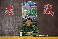   馬防部日前召開軍紀安全宣教，由防衛部政戰主任吳將軍主持。（圖／文：張熒奇）