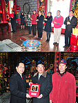 2011馬祖北竿百年擺暝文化祭活動即將於二月十四日盛大登場,議長陳貴忠一行特別走訪南竿各主要廟宇上香祈福,也當面向廟宇主管發出邀請。(圖/文:曹重偉)