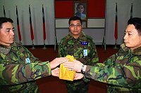 馬防部砲兵群指揮官佈達交接典禮。(圖/文:吳祥瑞)