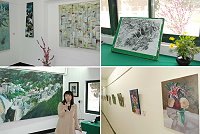 　縣府文化局與地方藝術團體二十七日將在枕戈待旦舉辦音樂與詩畫展演活動，首批畫作已經進駐，讓這一座代表馬祖戰地的建築洗去不少陽剛味。（圖／文：邱竟瑋）