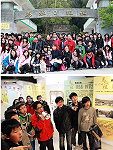 　北竿中山國中師生抵南竿，昨天會合中正國中春季郊遊，相約到馬祖故事館參訪。（圖：曹以鋒提供）