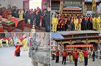 　北竿水部尚書公799歲壽誕，廟委會舉辦盛大的祝壽儀式；晉江市許夫人宮一行組成祝壽團共襄盛舉。（圖／文：陳鵬雄）