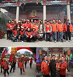 坂里村中澳境白馬尊王廟管會組團,經小三通前往長樂市鶴上鎮旒峰白眉村白石境射鱔尊王祖廟進香。(圖:坂里中澳境白馬尊王廟管會提供)