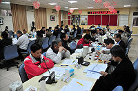 　連江縣政府昨天召開今年度第二次「擴大主管會報」，縣長楊綏生再次說明推動「博弈產業」的用意。（圖／文：曹重偉）