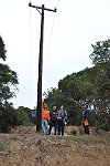 　大坵島民宿業者申請用電，台電馬祖區處派員登島現勘。（圖／文：陳鵬雄）