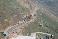 　西引島清水澳至老劉店道路修繕工程，進度已達三分之一。（圖／文：陳其敏）