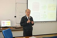連江縣政府昨舉辦100年度人事人員專業研習,邀請行政院人事行政局副局長顏秋來主講。(圖/文:邱竟瑋)