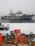 百噸級巡防艇PP-10037進駐馬祖,海巡隊如虎添翼。(圖:馬祖海巡隊提供)