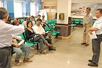 馬祖港福澳碼頭區擴建後續工程─港埠設施基礎建設即將啟動,昨天下午港區大樓舉辦設施施工說明會,邀請民意代表、鄰近村長前往參加。(圖/文:邱竟瑋)