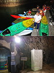 保順育樂承攬北海坑道獨木舟遊憩活動,展開相關準備工作,拍攝宣傳照片製作海報,增設簡易更衣室及置物櫃。(圖/文:劉秋月)