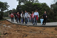 　北竿鄉代會在公所人員陪同下，展開一連兩天的鄉政考察行程。（圖／文：陳鵬雄）