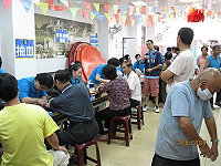 　莒光西莒地區鄉親參加年度健康整合式篩檢。（圖／文：陳樂團）