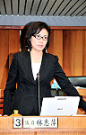 　議員林惠萍進行質詢。（圖／文：曹重偉）