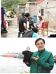 石仁愛修女在馬祖的善心事蹟,將透過台語布袋戲介紹給台灣觀眾,好消息電視台日前來馬製作節目。(圖/文:邱竟瑋)