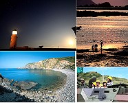 東莒燈塔觀星、西莒菜埔澳、潮間帶採海鮮、軍事體驗。(圖:莒光鄉公所提供)