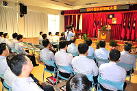 　縣警局舉辦警察節慶祝及表揚活動，縣長楊綏生勉勵全體員警因應本縣最新治安情勢，執行各項勤務作為，提供縣民一個安全的生活環境。（圖／文：曹重偉） 