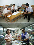 法扶會馬祖分會本週特別舉辦下鄉服務,由律師王福民陸續走訪東莒、西莒及北竿,馬祖分會也順道拜訪兩鄉村長希望能多多宣傳法扶業務;歡迎鄉親有任何生活中常見法律問題,皆可多加利用。(圖:法律扶助基金會馬祖分會提供)