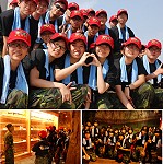 　馬祖戰鬥營學員參訪雲台山軍情館，並分批前往北海坑道，體會先人的鬼斧神工。（圖／文：邱竟瑋）