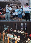 　馬管處盛大舉辦「北海坑道獨木舟饗宴活動」，宣告今夏馬祖觀光新亮點活動開幕，交通部次長葉匡時抵馬共襄盛舉，現場抽出機票大獎，親自體驗樂聲迴盪坑道划舟的樂趣。（圖／文：劉秋月）