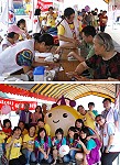 　2011全國法扶日「法律不遙遠、法扶在身邊」宣導活動昨天介壽新生地公園登場，最吸引人的還是法扶會吉祥物「扶寶寶」，成為全場靈魂人物。（圖／文：劉秋月）