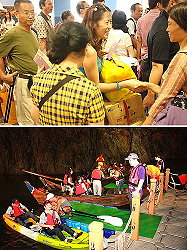 帶著祝福與溫暖,大陸福建居民小三通自由行昨天下午賦歸,秘書長劉羽茵代表縣長送行,他們一行昨天到北海坑道體驗划獨木舟樂趣。(圖/文:邱竟瑋、曹以鋒)