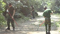 馬祖補給庫協助地方環境清理。(圖/文:黃永恆)